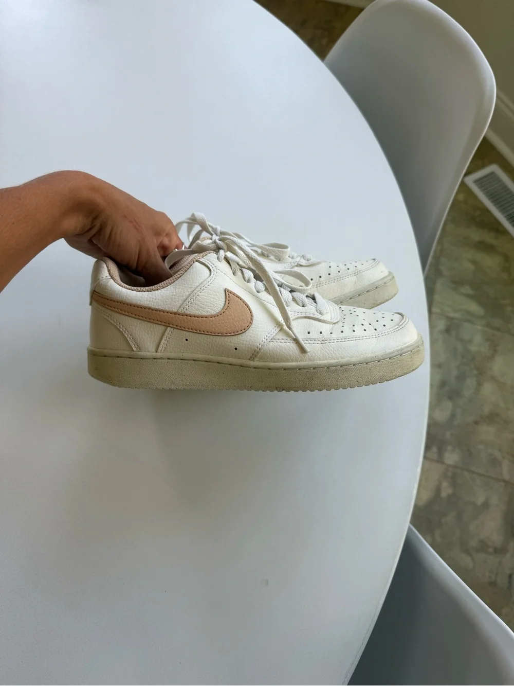 Nike Women's Cream/Light Peach Sneakers